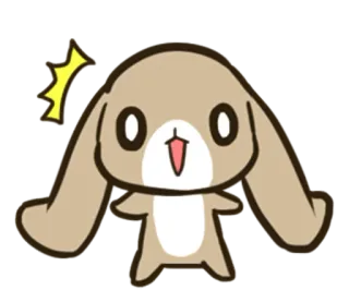 😵 Desenho animado, Coelho, Fofo, Coelhinho, Animal, Kawaii whatsapp sticker