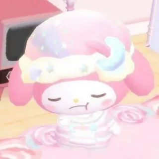 😑 My Melody My Melody, Sanrio, kawaii, adormilado, lindo, dibujos animados telegram sticker
