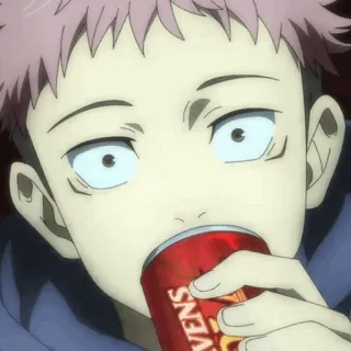 🍷 Yuji Itadori Jujutsu Kaisen Anime, Manga, Jujutsu Kaisen, Yuji Itadori, Getränk, Trinken whatsapp sticker