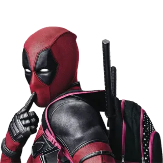 😏 Deadpool Deadpool, Marvel, Superhéroe, Silencio, Shhh telegram sticker