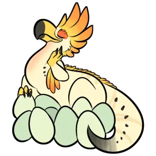 🐣 bird, eggs, creature, mythical, cute, fantasy, animal whatsapp sticker