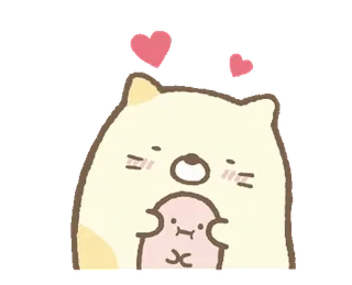 🍐 милый, каваий, животное, сердце, стикер, мультфильм, sumikko gurashi whatsapp sticker