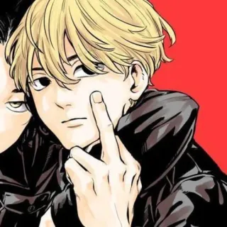🖕 Аниме, Средний палец, Жест, Мультфильм telegram sticker