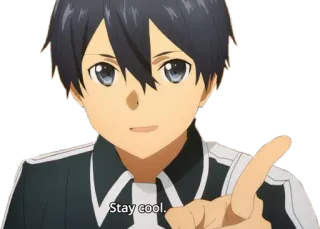😀 Stay cool. Anime, Reste cool, Citation, Personnage whatsapp sticker