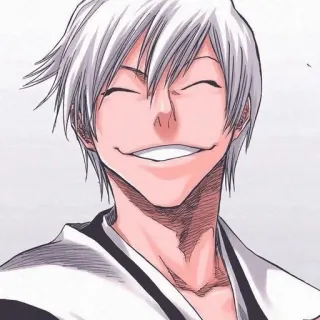 🌟 Anime, Manga, Sorriso, Felice, Personaggio, Capelli bianchi telegram sticker