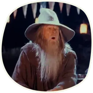 😱 Gandalf Lord of the Rings 마법사, 판타지, 마법, 중간계, 톨킨 telegram sticker