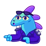 😎 トカゲ, 漫画, サングラス, ジャケット, 動物, 爬虫類 telegram sticker