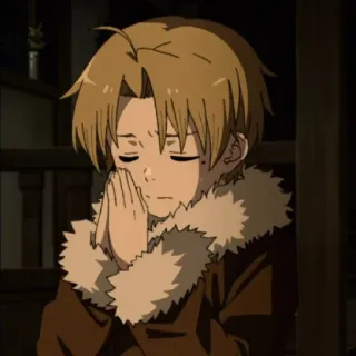 🙏 Anime, Con trai, Cầu nguyện, Buồn, Nghiêm túc telegram sticker