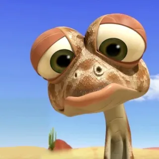 ☹️ snake, cartoon, desert, animal, reptile telegram sticker