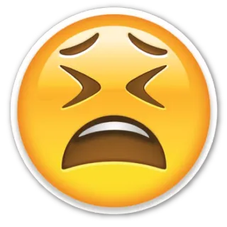 😫 Emoji, Triste, Infelice, Piangere, Faccia, Espressione, Emotivo, Arrabbiato telegram sticker