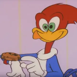 ⌚️ Woody Woodpecker cartone animato, uccello, Woody Woodpecker, biscotto telegram sticker