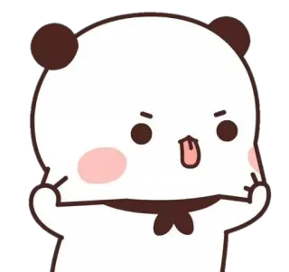 🍼 Panda, Fofo, Animal, Desenho animado, Engraçado, Adesivo telegram sticker
