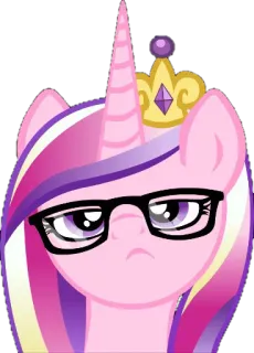 👓 Princess Cadance My Little Pony prinzessin, cadance, einhorn, brille, cartoon, my little pony whatsapp sticker