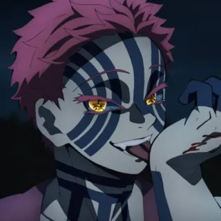🌀 Akaza Demon Slayer Anime, Demônio, Sangue, Lutador, Listras, Mangá, Akaza telegram sticker