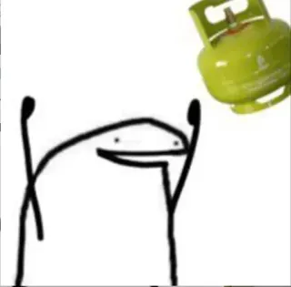 🔫 Dessin animé, Bonhomme allumette, Bouteille de gaz, Meme, Drôle telegram sticker