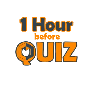 🤩 1 Hour QUIZ викторина, час, тест, вызов telegram sticker