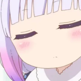 🍚 Kanna Kamui Miss Kobayashi's Dragon Maid Anime, Kanna, Fofo, Kawaii, Dragon Maid, Mangá whatsapp sticker