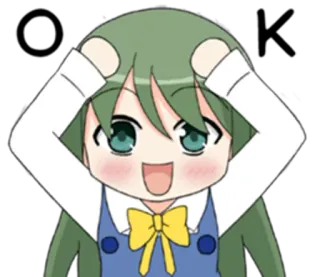👌 Anime, Mädchen, Fröhlich, Niedlich, Chibi telegram sticker