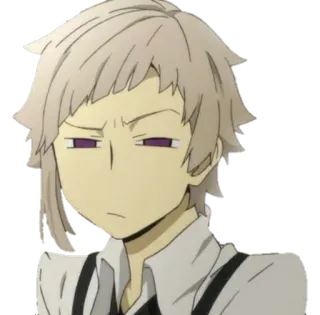 😑 Atsushi Nakajima Bungo Stray Dogs Anime, Mangá, Atsushi Nakajima, Bungo Stray Dogs, Personagem, Retrato telegram sticker
