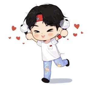 ❤️ kpop, słodkie, fanart, naklejka, kreskówka, idol, serce telegram sticker