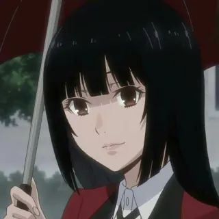 🥀 Yumeko Jabami Kakegurui Anime, Garota, Cabelo preto, Uniforme escolar, Yumeko Jabami telegram sticker