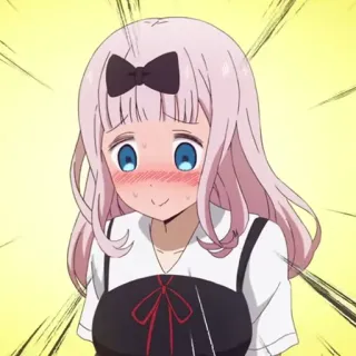 💜 Chika Fujiwara Kaguya-sama: Love Is War Аниме, Чика, Кагуя-сама, Любовь это война, Милый, Мультфильм telegram sticker