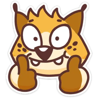 👍 Cartoon, Tier, Mittelfinger, Beleidigung, Fuchs, Süß, Sticker telegram sticker
