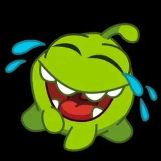 😂 Om Nom Cut the Rope cartoon, green, monster, cute, happy telegram sticker