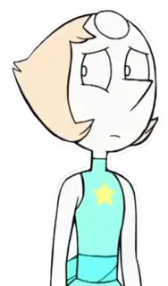 😒 Pearl Steven Universe ไข่มุก, สตีเวนยูนิเวิร์ส, การ์ตูน, ตัวละคร telegram sticker