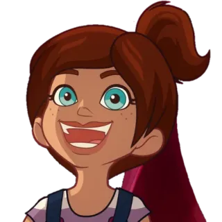 😂 Cartoon, Mädchen, Figur, Lächeln, Süß whatsapp sticker