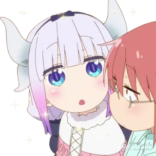 ✨ Kanna Kamui Miss Kobayashi's Dragon Maid Anime, Rồng, Kawaii, Dễ thương, Manga, Kanna, Chibi telegram sticker