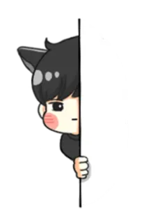 😶 Kartun, Anime, Telinga kucing, Karakter, Lucu whatsapp sticker