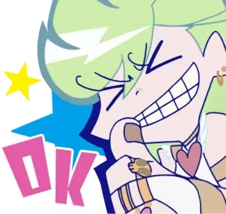 👍 ok anime, cartoon, girl, ok telegram sticker