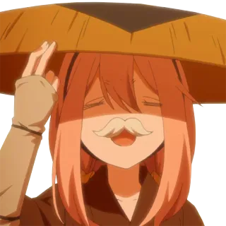 🤠 动漫, 角色, 帽子, 胡子, 搞笑, 漫画 telegram sticker