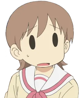 😟 anime, chica, dibujo animado, personaje whatsapp sticker