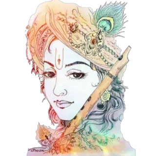 💞 Krishna Krishna, Hindu, Budaya India, Agama, Dewa, Karya seni telegram sticker