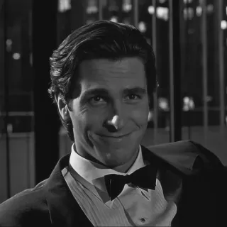 🙂 Patrick Bateman American Psycho whatsapp sticker