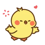 🐥 닭, 귀여운, 노란색, 새, 화난, 만화 whatsapp sticker