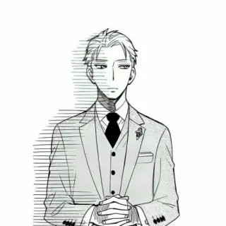 🙄 Loid Forger Spy x Family 애니메이션, 스파이, 캐릭터, 정장, 위조범 telegram sticker
