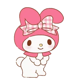 😊 My Melody My Melody, Sanrio, kawaii, lindo, dibujos animados, conejo telegram sticker
