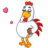 🥰 animal, pássaro, frango, aves, fazenda telegram sticker