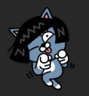 😮‍💨 chat, dessin animé, drôle, personnage, animal, mème whatsapp sticker