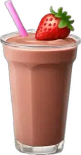 🤩 smoothie, strawberry, drink, chocolate, beverage, refreshment, dessert telegram sticker