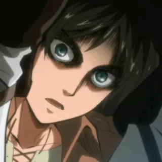 😨 Eren Yeager Attack on Titan Anime, Ataque a los Titanes, Eren Jaeger, Animación, Personaje telegram sticker