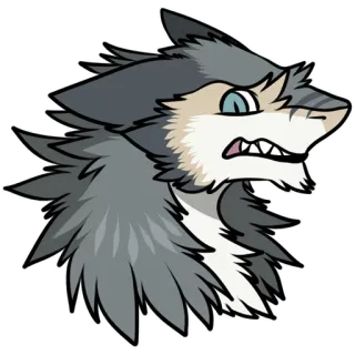 💢 wolf, furry, animal, cartoon, sticker telegram sticker