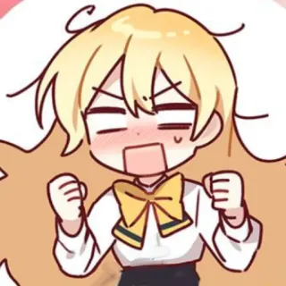 🥡 Anime, Chibi, Fofo, Desenho animado, Bravo, Frustrado telegram sticker