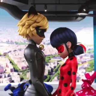 🗼 Ladybug and Cat Noir Miraculous: Tales of Ladybug & Cat Noir Coccinelle, Chat Noir, Miraculous Ladybug, Dessin animé, Animation, Romance, Super-héros whatsapp sticker