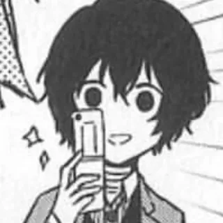 ⛓ Osamu Dazai Bungo Stray Dogs Anime, Manga, Personnage, Téléphone, Dazai whatsapp sticker