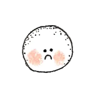 ☹ грустный, эмодзи, лицо, милый, каваии telegram sticker