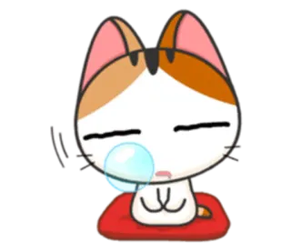 😪 cat, sticker, cute, animal, cartoon telegram sticker